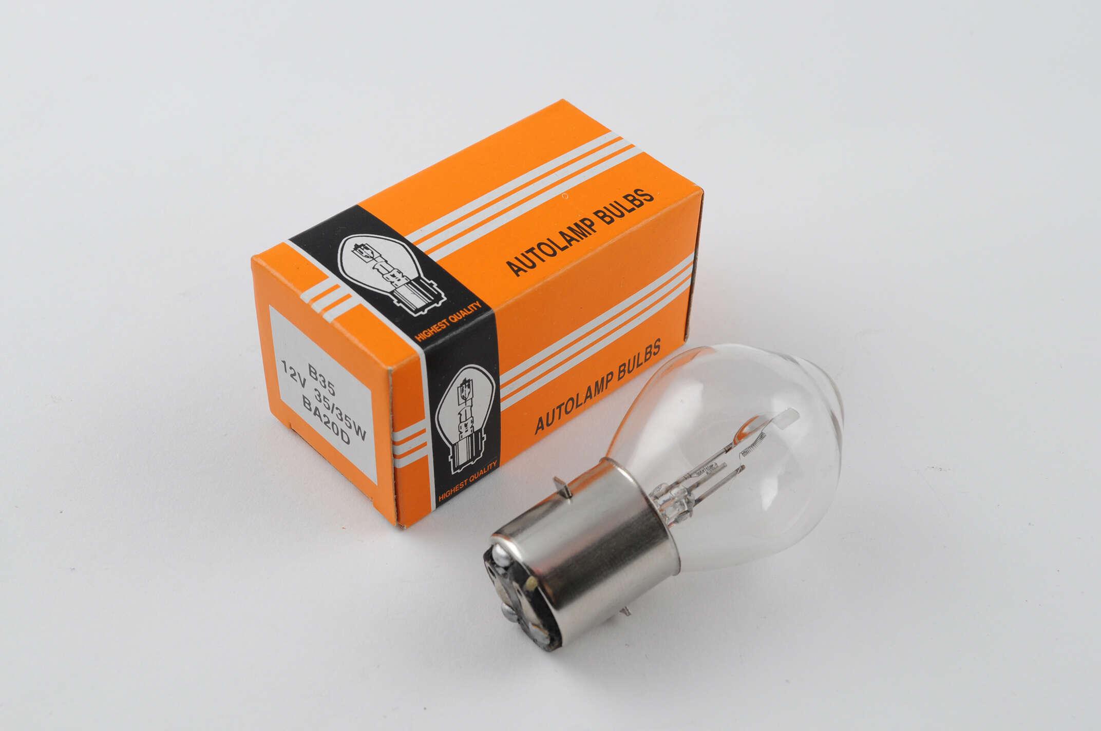 Лампа ORANGE BOX BA20D 2PIN 12V 35W/35W (B-84)