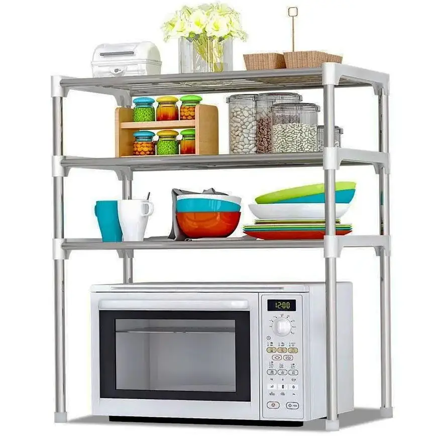 Полиця для мікрохвильової печі з полицями для посуду та спецій (2355855164) Полиця для мікрохвильової печі з полицями для посуду та спецій (2355855164)