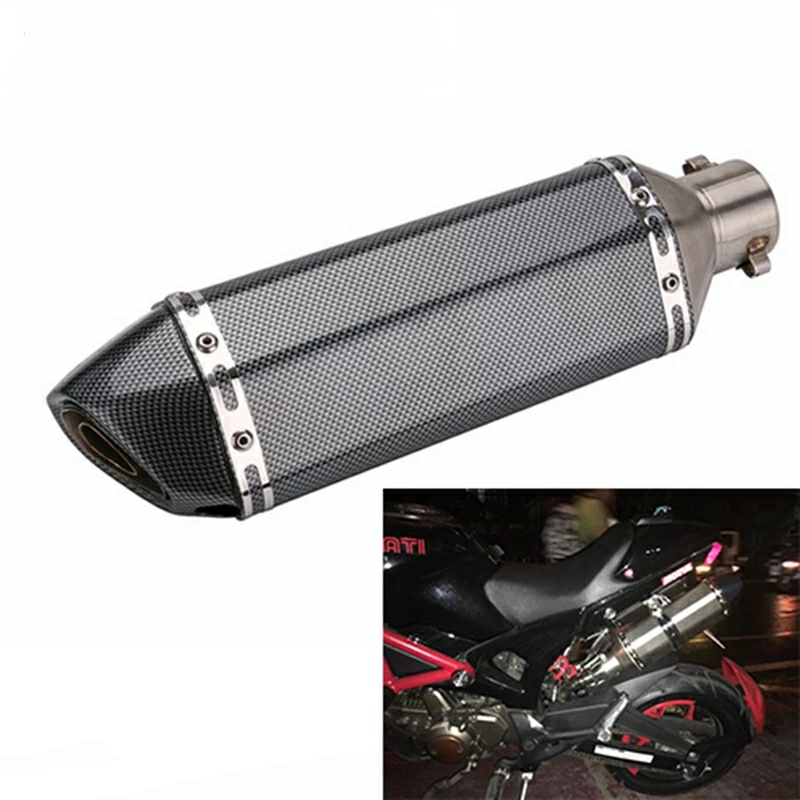 Глушитель мото прямоточный 38/51 мм Akrapovic Carbon 370х105 мм - фото 8