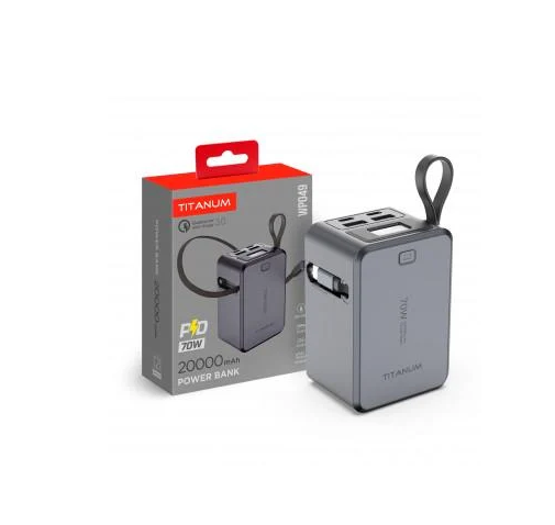 Повербанк TITANUM WP049 PD 70W 20000 mAh Grey