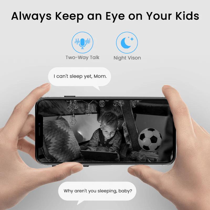 Відеоняня XIAOVV Q2 3MP з датчиком звуку (28780603) - фото 12