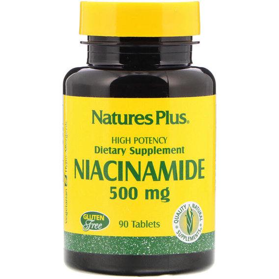 Ниацин Nature's Plus Niacinamide 500 мг 90 Tabs