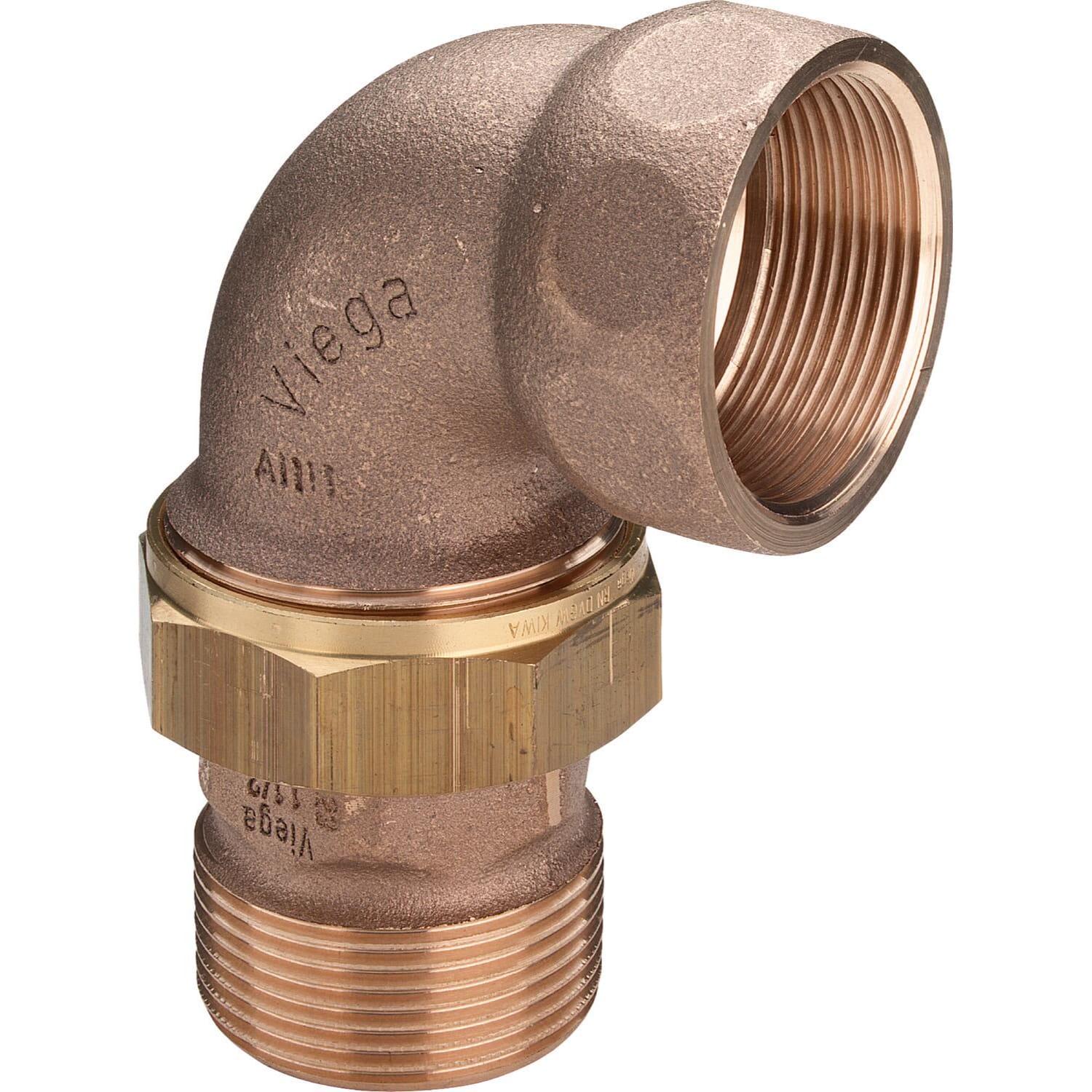 Сгон-американка бронзовая Viega 3088 d 1/2" ВН угловой с прокладкой (348663)