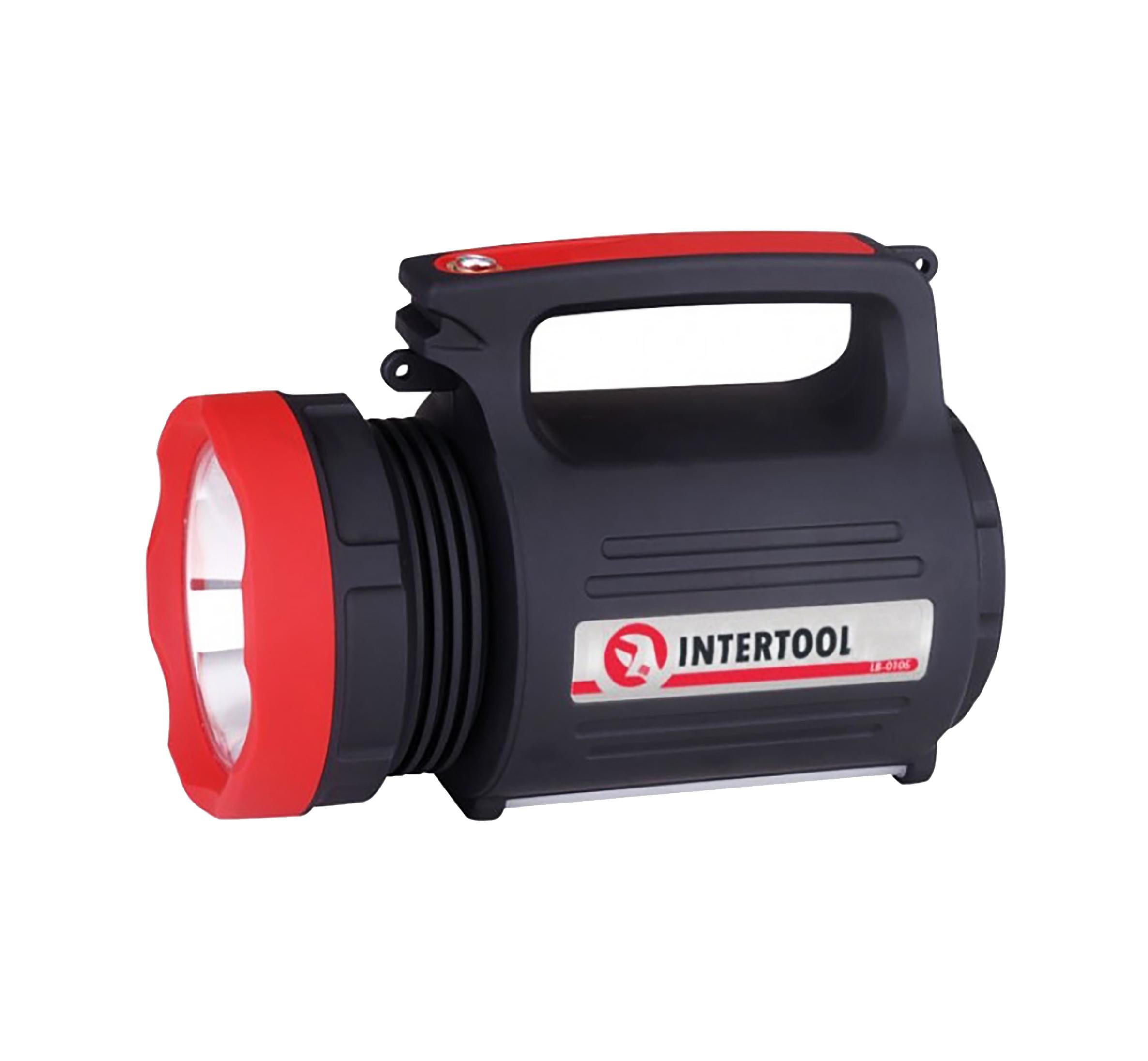Ліхтар ручний акумуляторний INTERTOOL LB-0105 1 LED 5 W 22 SMD 5500 mAh з виносною сонячною панеллю (49239)