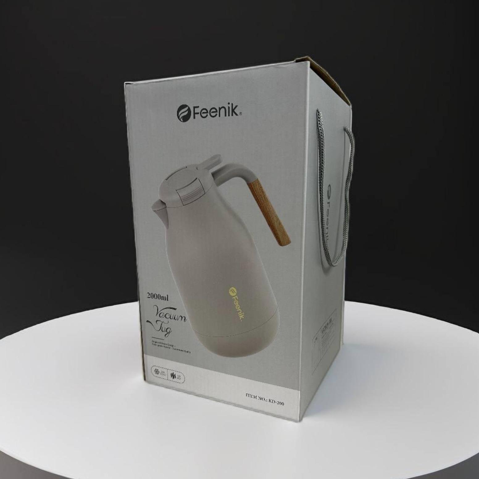 Термос Feenik KD-200G 2 л Бежевый - фото 2 Термос Feenik KD-200G 2 л Бежевый - фото 2