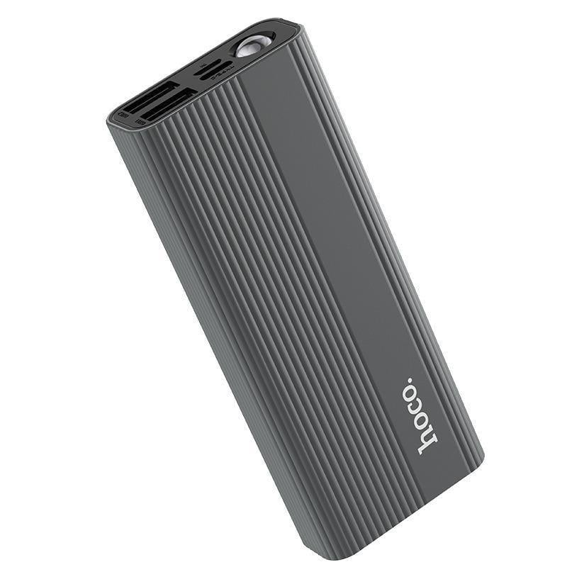 Портативный аккумулятор Hoco J54 Spirit power 10000mAh с LED фонариком Серый