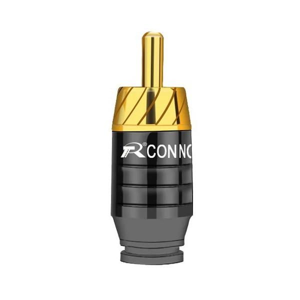 Штекер металлический под пайку R Connector FreeEnd-RCA/M Short Black (A48341)
