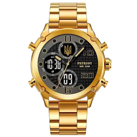 Наручные часы Patriot 017 Трезубец Золото Gold/Black Steel