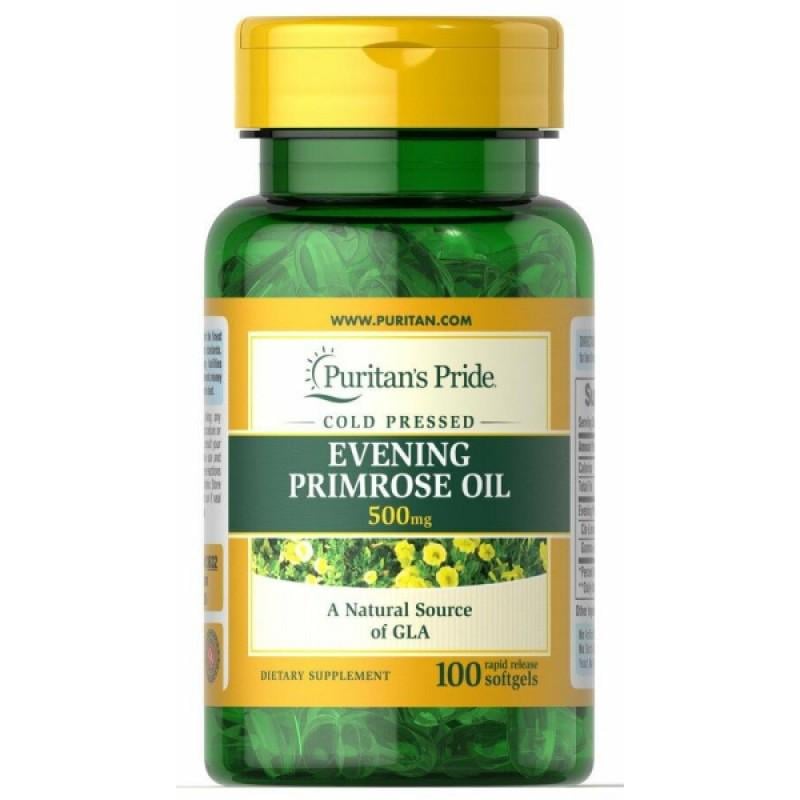 Натуральна добавка Evening Primrose Oil Puritan's Pride 500 мг 100 гелевих капс. (PTP-13632)