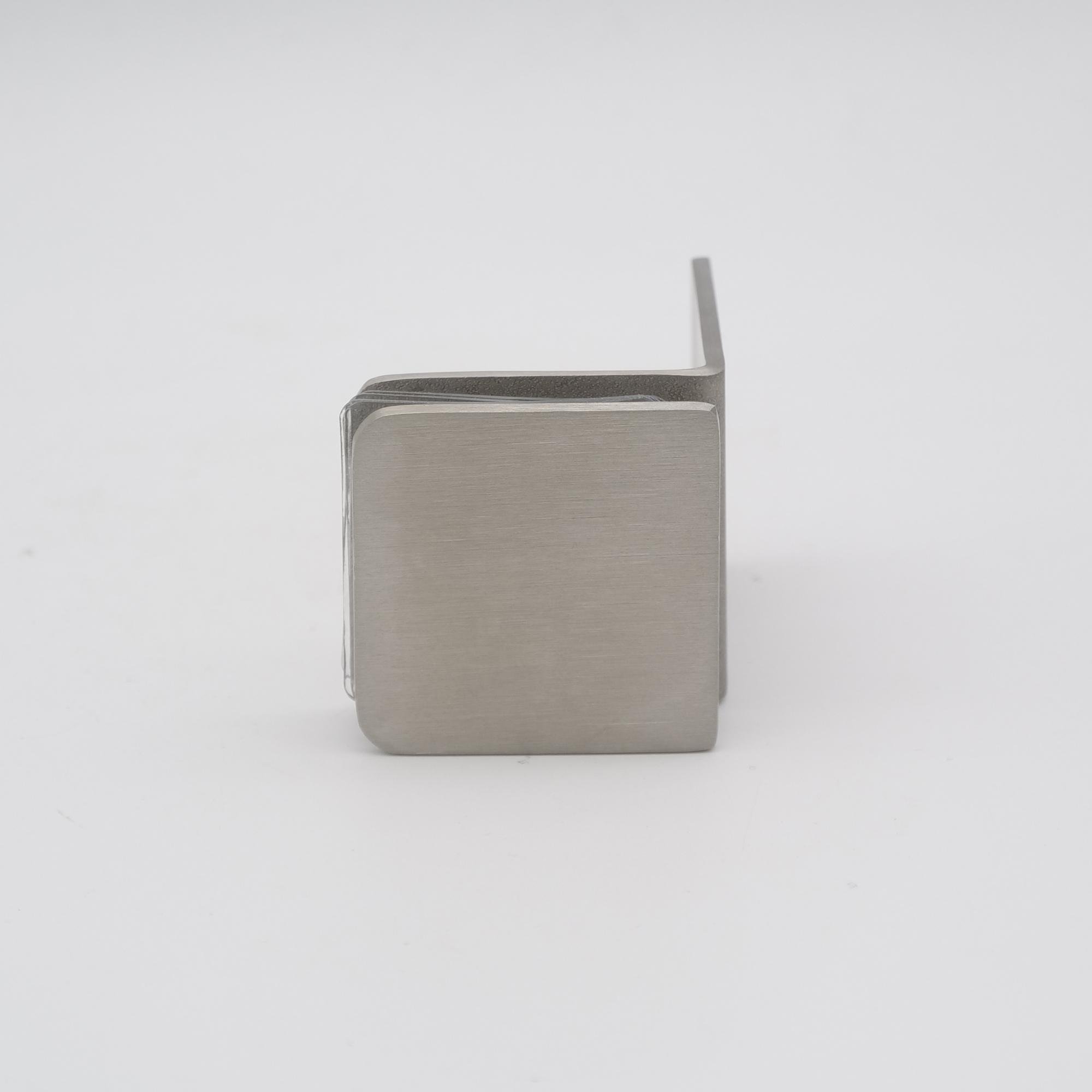 Стеклодержатель стена/стекло 90 градусов матовая нержавеющая сталь - фото 3