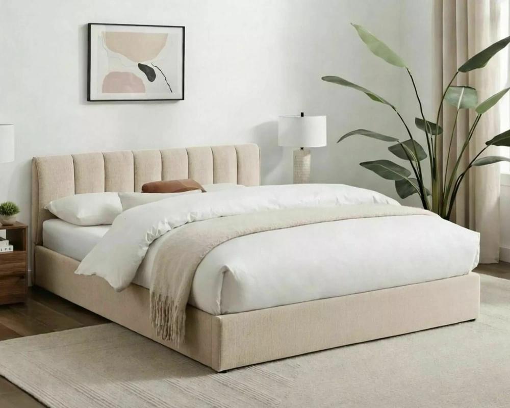 Кровать двухспальная мягкая Signal Montreal Raven 140х200 см Бежевый