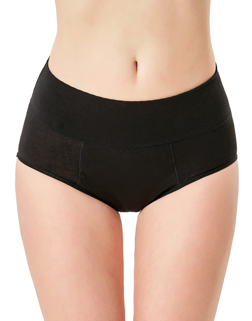 Трусы впитывающие для месячных от протеканий с 4-х слойной ластовицей от переднего до заднего пояса XL Черный (2751590147) - фото 6