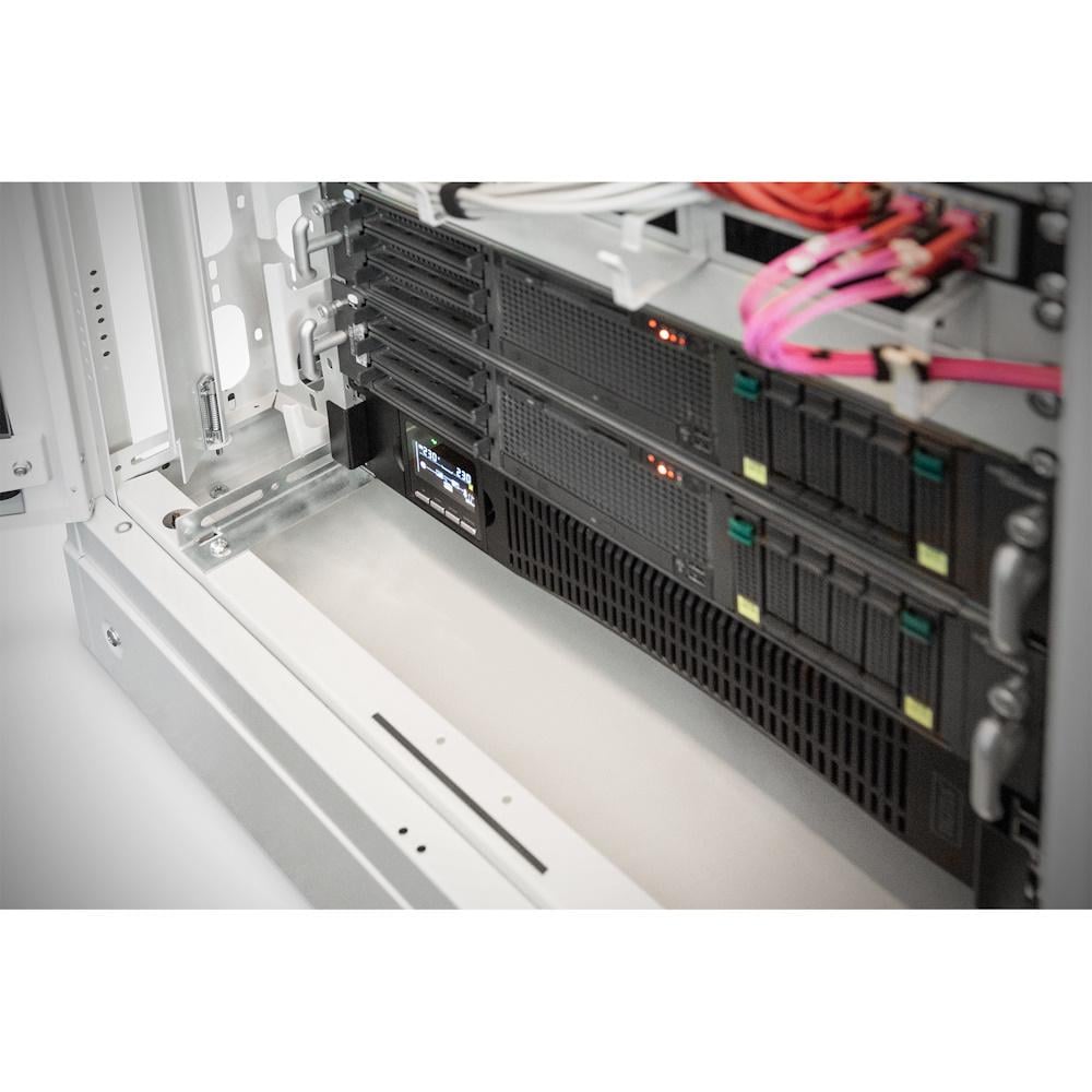 Джерело безперебійного живлення Digitus OnLine 3000VA/3000W LCD 8xC13 1xC19 RJ45 RS232 USB Rack/Tower (ERC-DN-170096) - фото 6