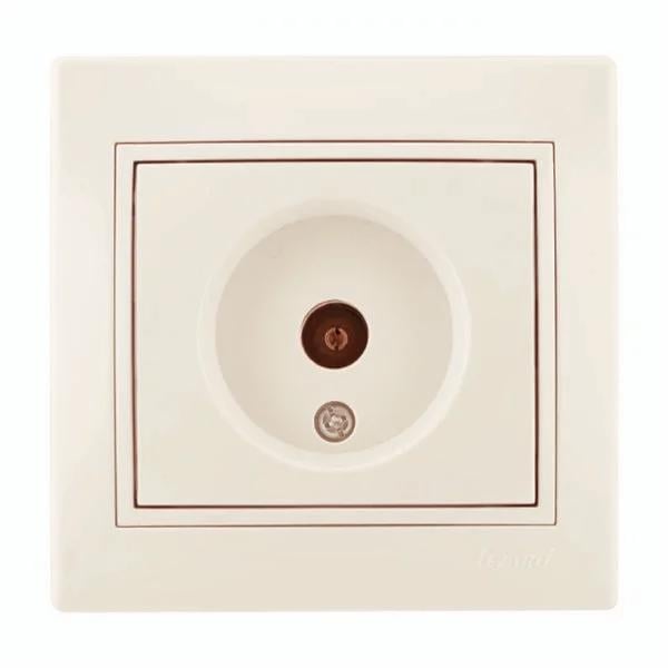 Розетка телевізійна кінцева Lezard Mira зі вставкою Кремовий (00000000577)