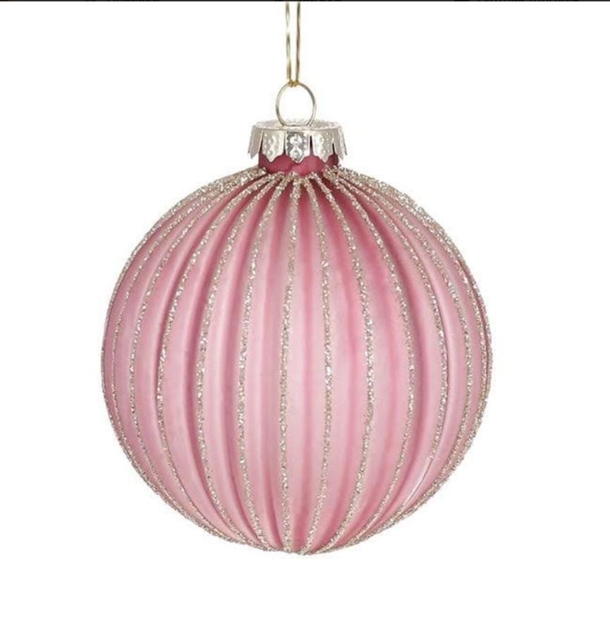 Набор шариков стеклянных 8 см 6 шт. (11745)