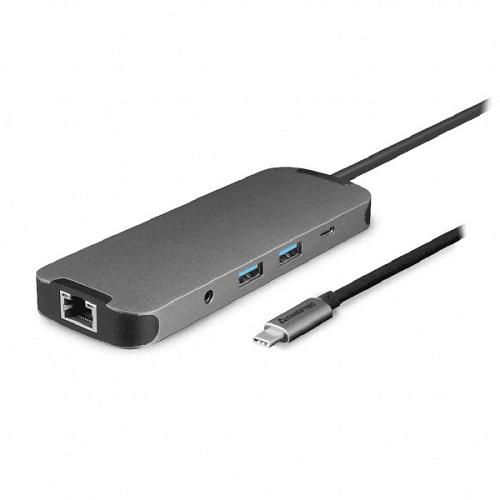 Док-станция Chieftec DSC-901 USB3.2 Type-C HDMI/USB 3.2x2/RJ45/USB-C/SD/TF/PD 80W