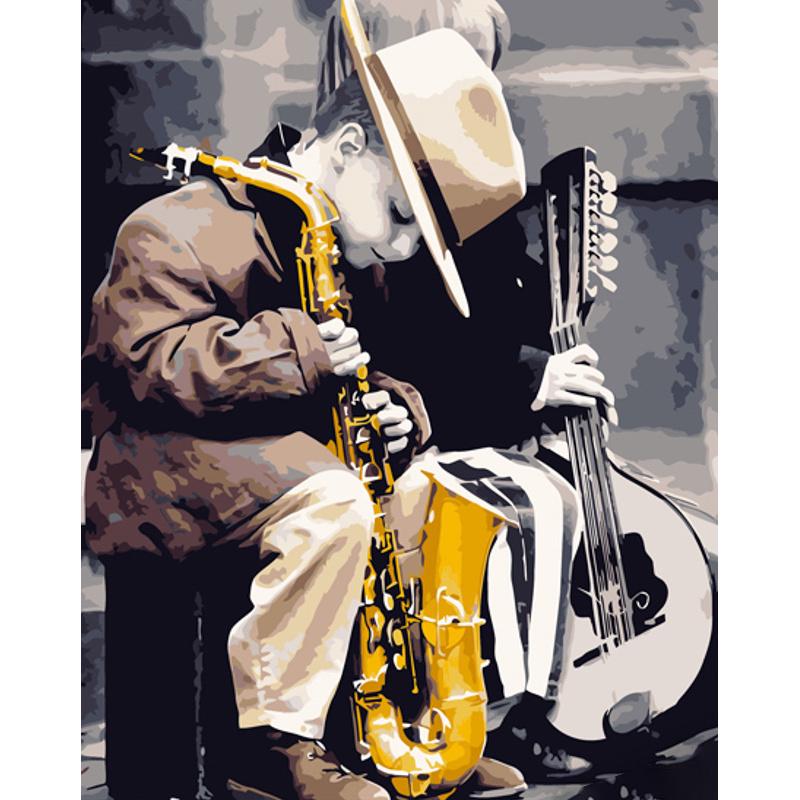 Картина по номерам Strateg Премиум Музыкант с детства 40х50 см (GS921)