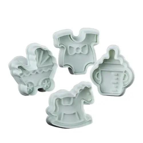 Набор плунжеров для мастики Детские пластиковые 4 шт. (860cce51) Набор плунжеров для мастики Детские пластиковые 4 шт. (860cce51)