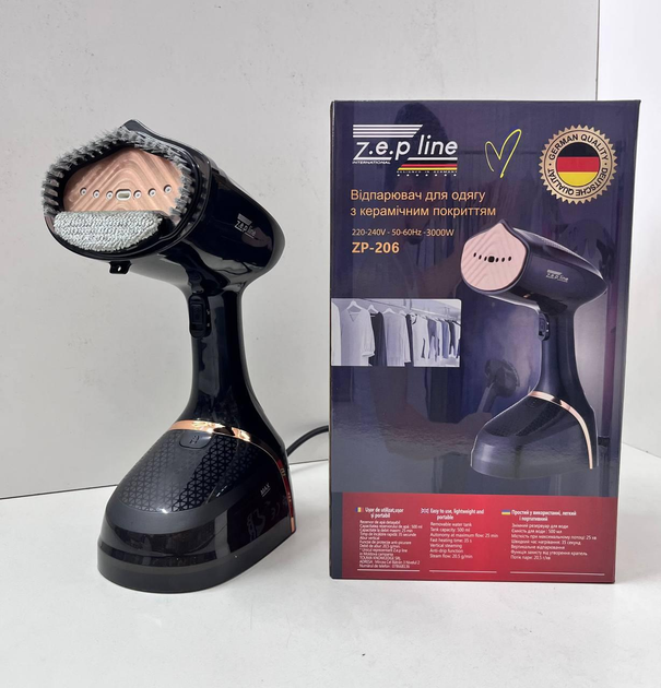 Отпариватель для одежды Zepline ZP-206 3000 Вт Черный (GR-04870)