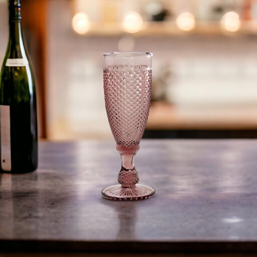 Бокал Амбер для шампанського вінтажний 150 мл Рожевий (21-34215-15-3) - фото 3 Бокал Амбер для шампанського вінтажний 150 мл Рожевий (21-34215-15-3) - фото 3