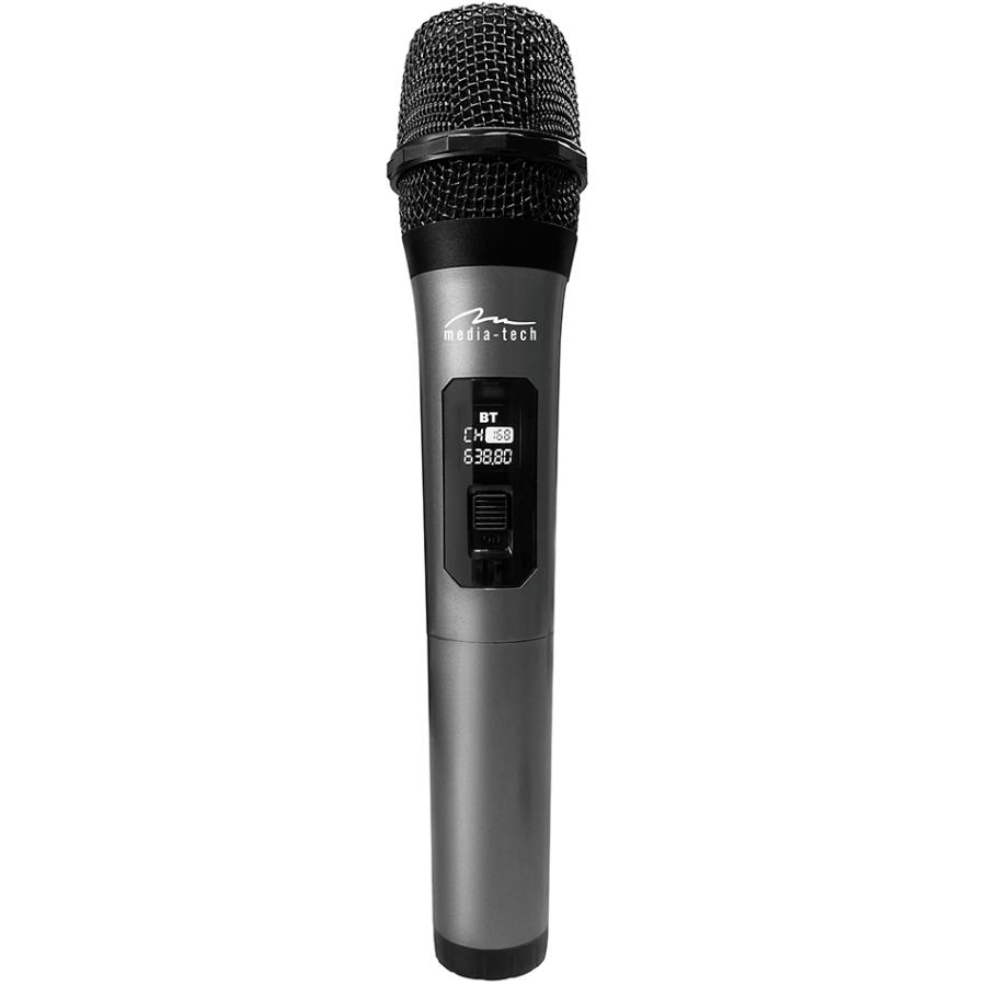 Мікрофон бездротовий Media-Tech MIC HERO Wireless for KARAOKE systems + Type-C receiver Grey (MT398)