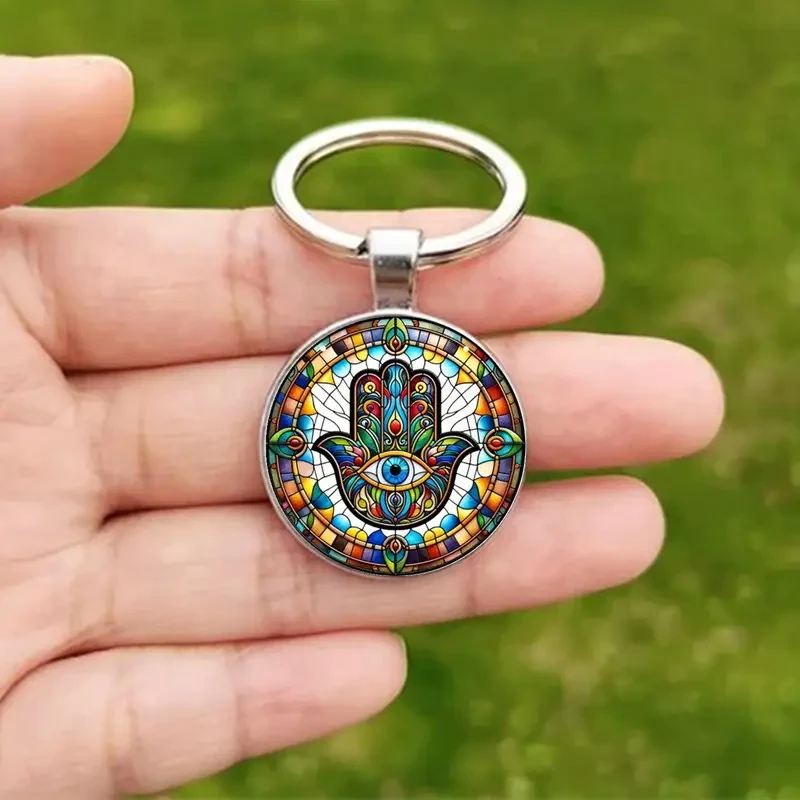 Брелок для ключів металевий Амулет Хамса 54 мм - фото 2 Брелок для ключів металевий Амулет Хамса 54 мм - фото 2