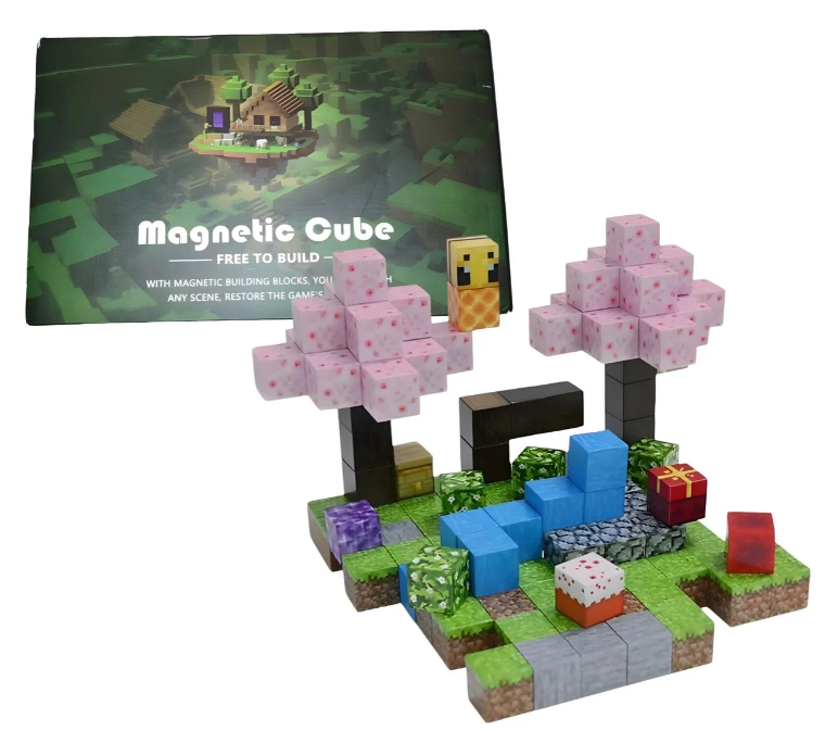 Конструктор магнитный майнкрафт Magnetic Cube вечеринка с сакурами 128 дет. (10376) - фото 3 Конструктор магнитный майнкрафт Magnetic Cube вечеринка с сакурами 128 дет. (10376) - фото 3