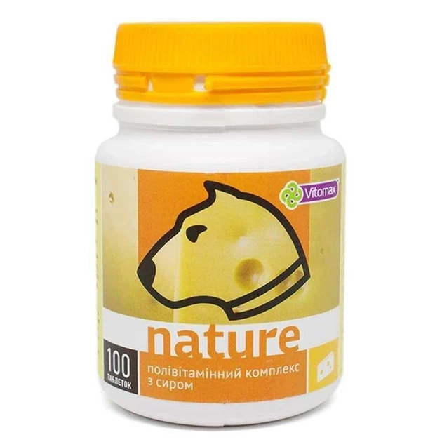 Полівітамінний комплекс для собак Vitomax Nature з сиром 100 шт. (1872625334)