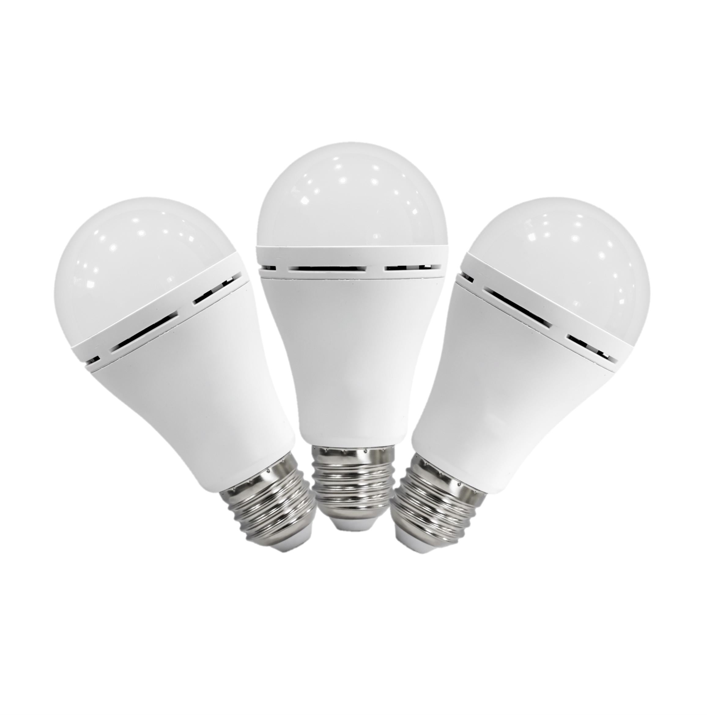 Лампи світлодіодні з акумулятором 8W 806lm 2700K E27 1800 mAh 60х122 мм 3 шт. (LED-017) Лампи світлодіодні з акумулятором 8W 806lm 2700K E27 1800 mAh 60х122 мм 3 шт. (LED-017)