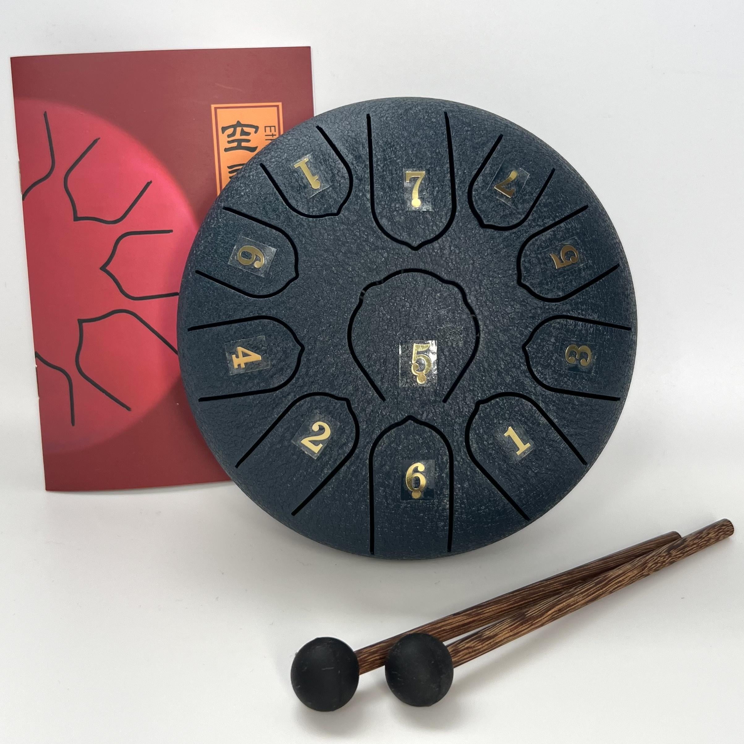 Глюкофон ручной Tongue Drum Navy Echo язычковый барабан на 11 нот 16 см (2934161034)