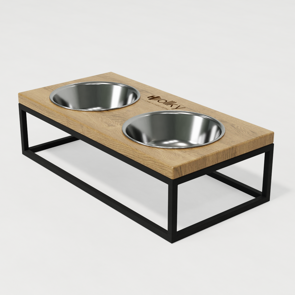 Миски на подставке для средних собак и больших котов Hollky Base M 2х0,95 л (BM-422110-BLNT) - фото 6 Миски на подставке для средних собак и больших котов Hollky Base M 2х0,95 л (BM-422110-BLNT) - фото 6