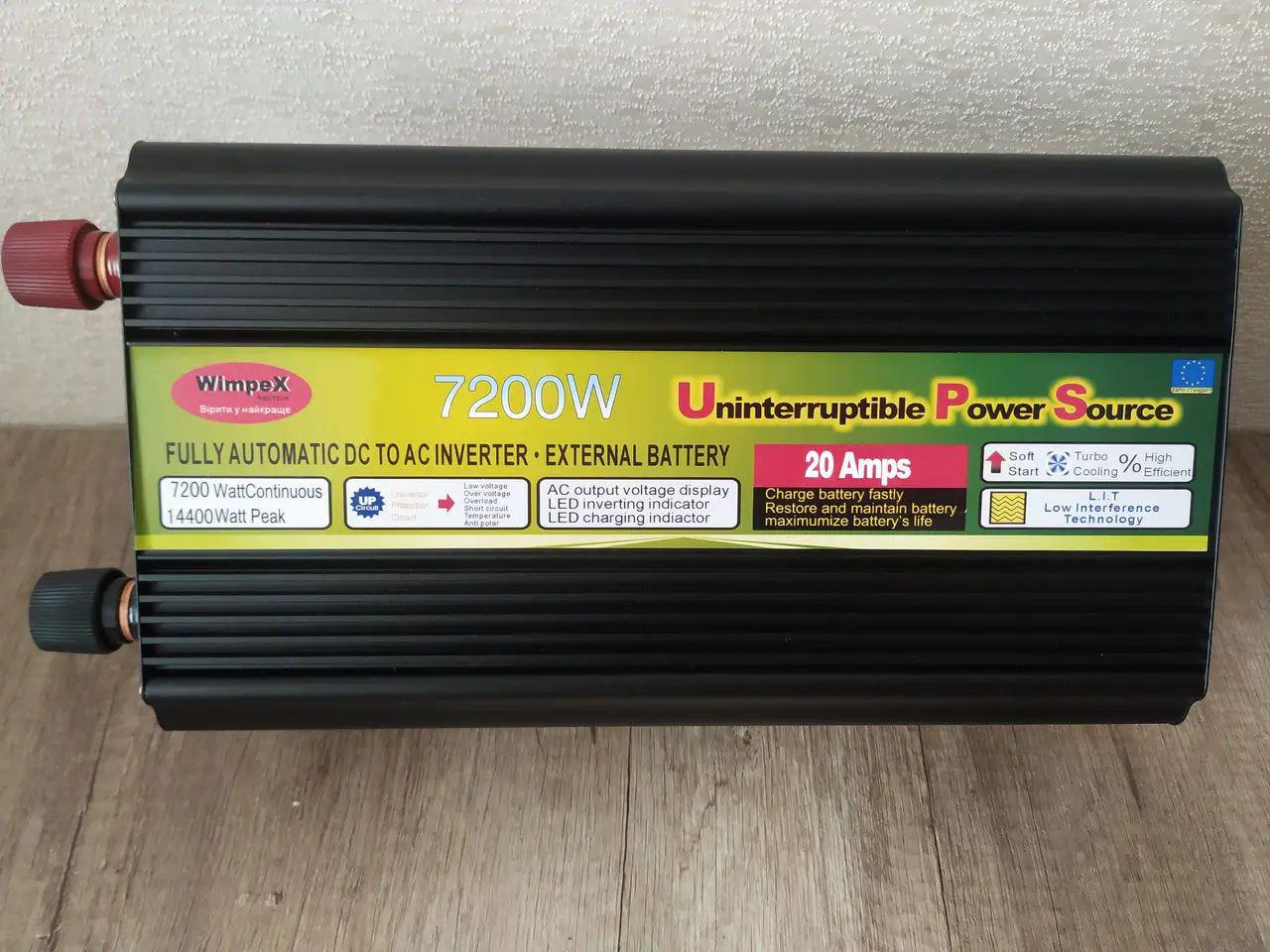 Инвертор Wimpex 7200 W 12V-220V UPS - фото 4
