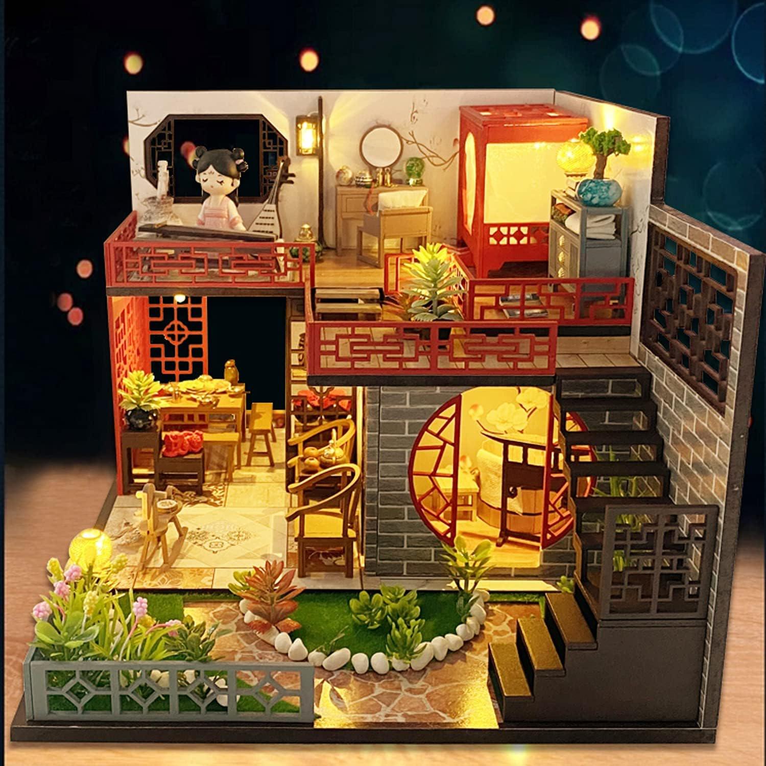 ᐉ Румбокс DIY House Chinese Villa with Flowers MD-21 с куполом