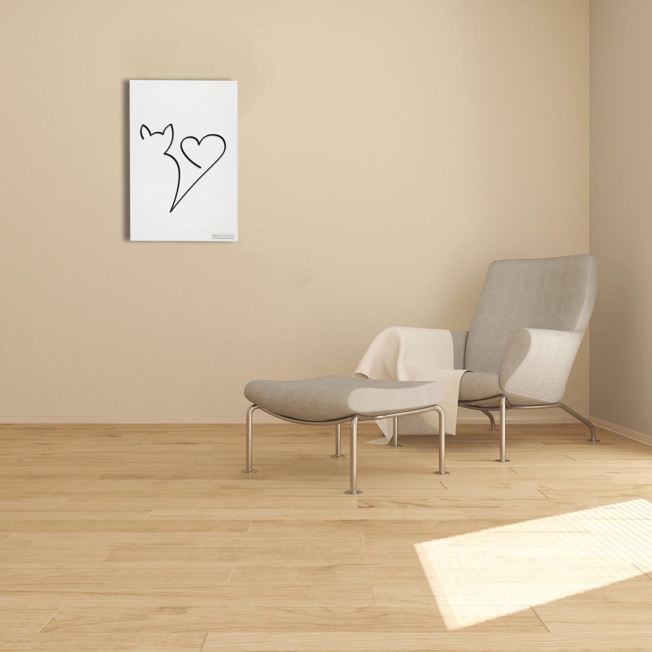 Картина інтер'єрна абстрактна Manific Decor Wall Art Cat of Love Кот Любові 30х40 Чорний (1.017.3040) - фото 3