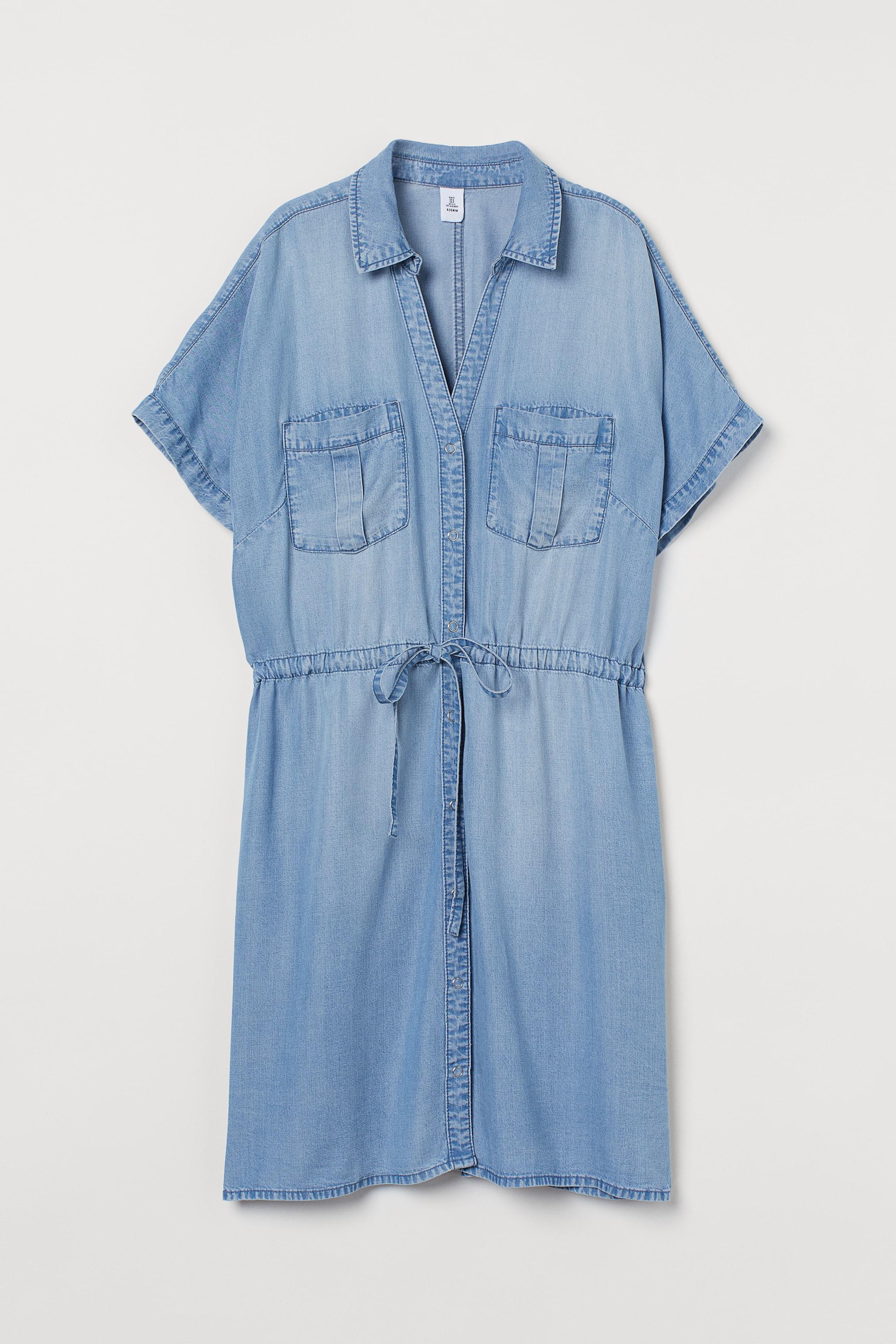 Платье рубашка S Голубой (971409wer)