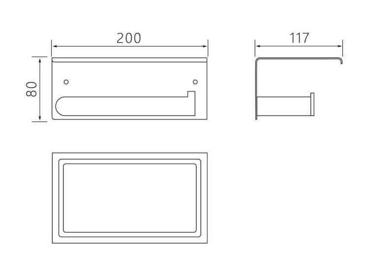 Полка с держателем Venta V244N Сатин - фото 2 Полка с держателем Venta V244N Сатин - фото 2