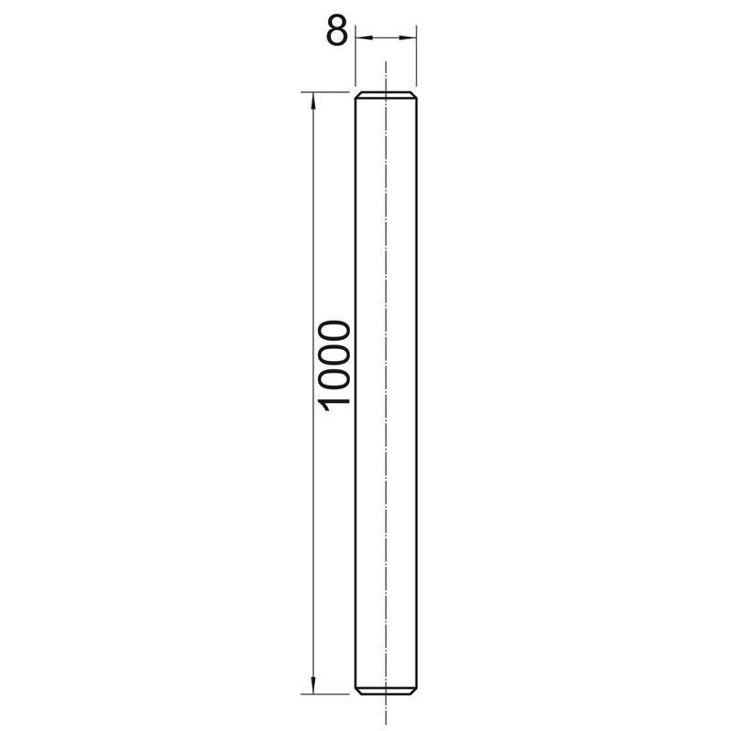 Шпилька резьбовая OBO Bettermann М8 100 см цинк DIN976 сталь 8,8 шаг 1,25 1 шт. Белый (3141128) - фото 2 Шпилька резьбовая OBO Bettermann М8 100 см цинк DIN976 сталь 8,8 шаг 1,25 1 шт. Белый (3141128) - фото 2