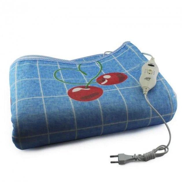 Електропростирадло з підігрівом Electric Blanket 150х180 см у клітинку Вишня