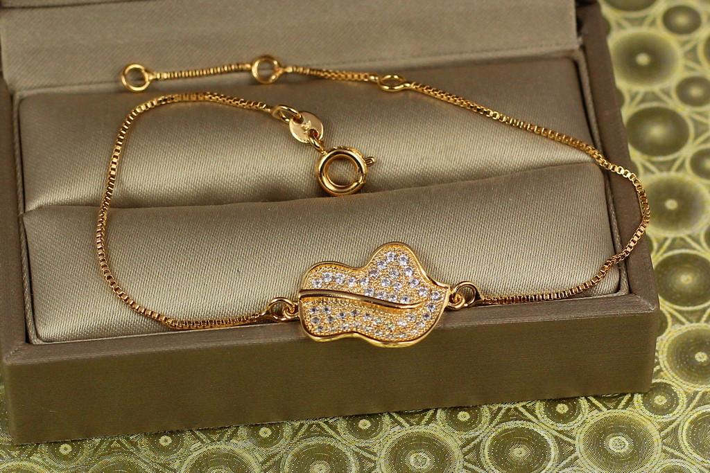 Браслет Xuping Jewelry Дубовый лист 18,5 см Золотистый (2196429593)