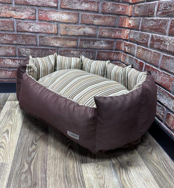 Лежак для котів та собак Comfort Home модель 2 Line beige 50х40 см