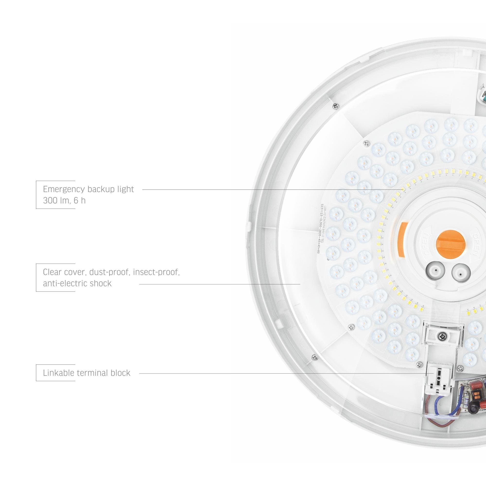 Светильник Videx LED аварийный накладной с датчиком движения 30W 2700-6500K 220V (VL-CLR-EM300-2) - фото 4