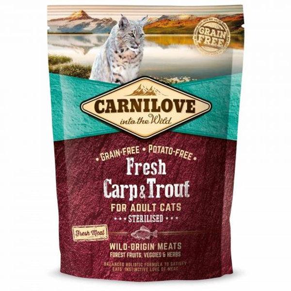 Сухий корм для стерилізованих котів Carnilove Fresh Carp&Trout 400 г (170876/7427) - фото 1 Сухий корм для стерилізованих котів Carnilove Fresh Carp&Trout 400 г (170876/7427) - фото 1