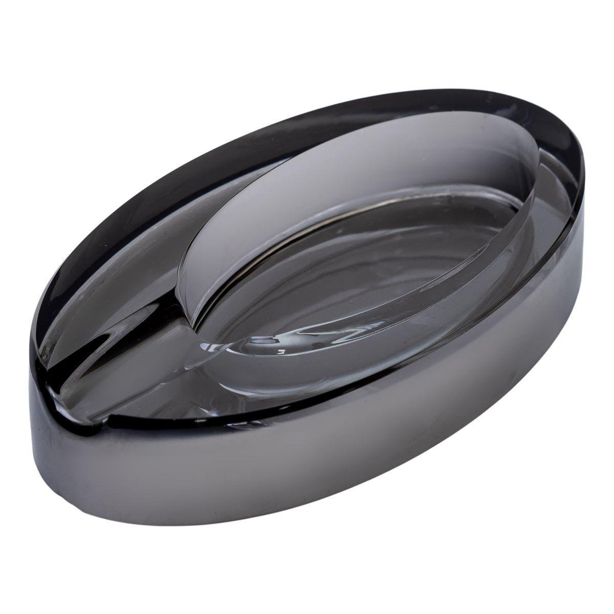 Попільничка скляна для сигарет HP-4-135 13х7,5х2,5 см Сірий (A-034140) - фото 2 Попільничка скляна для сигарет HP-4-135 13х7,5х2,5 см Сірий (A-034140) - фото 2