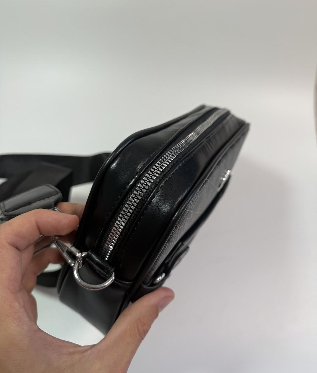 Сумка Lacoste monogram через плечо Черный - фото 5