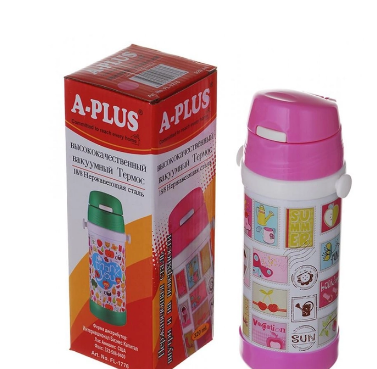 Термос дитячий A-Plus із нержавіючої сталі з трубочкою 320 мл Рожевий (1776) - фото 5 Термос дитячий A-Plus із нержавіючої сталі з трубочкою 320 мл Рожевий (1776) - фото 5
