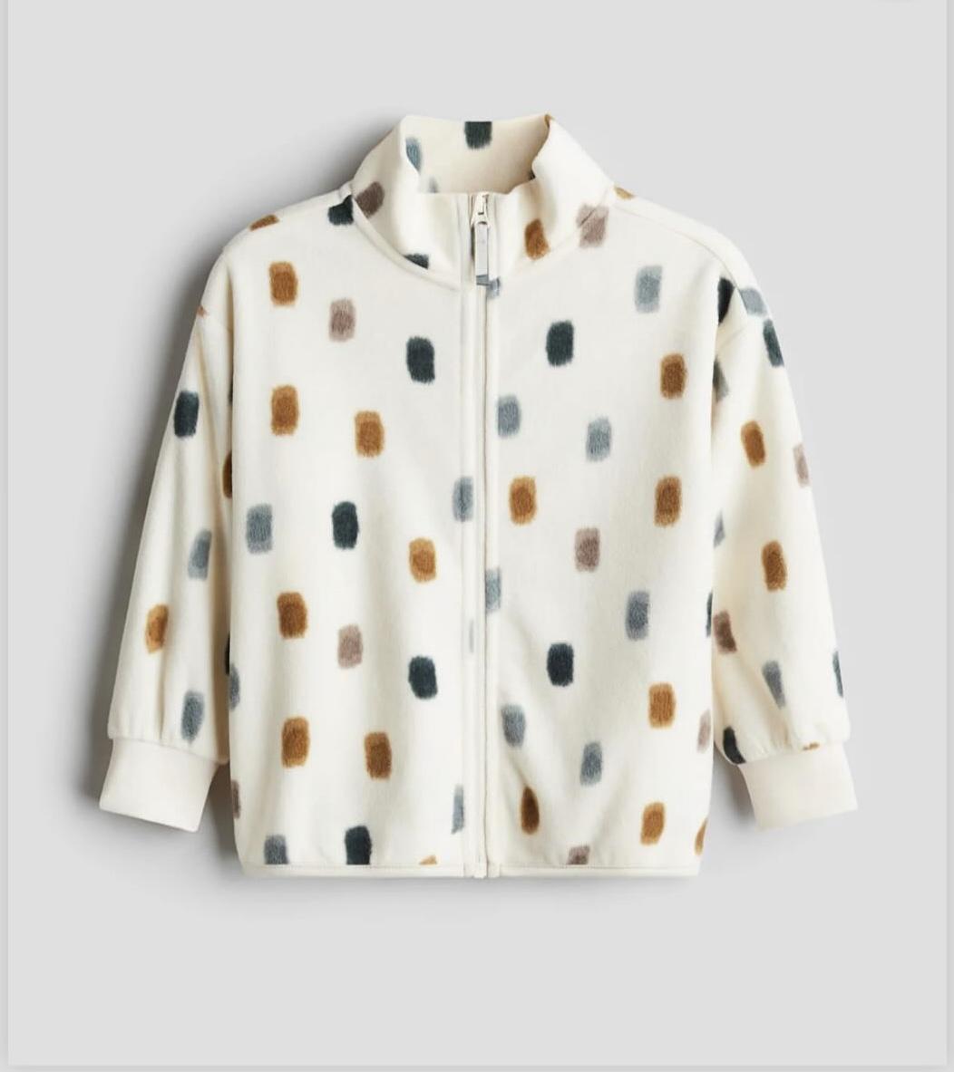 Кофта детская флисовая H&M 122-128 см Белый (1)