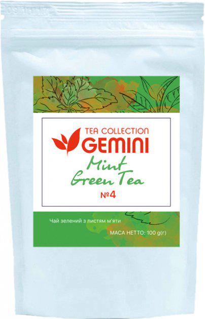 Чай зелений листовий Gemini Tea Collection Mint Green Tea 100 г (5000000004225)