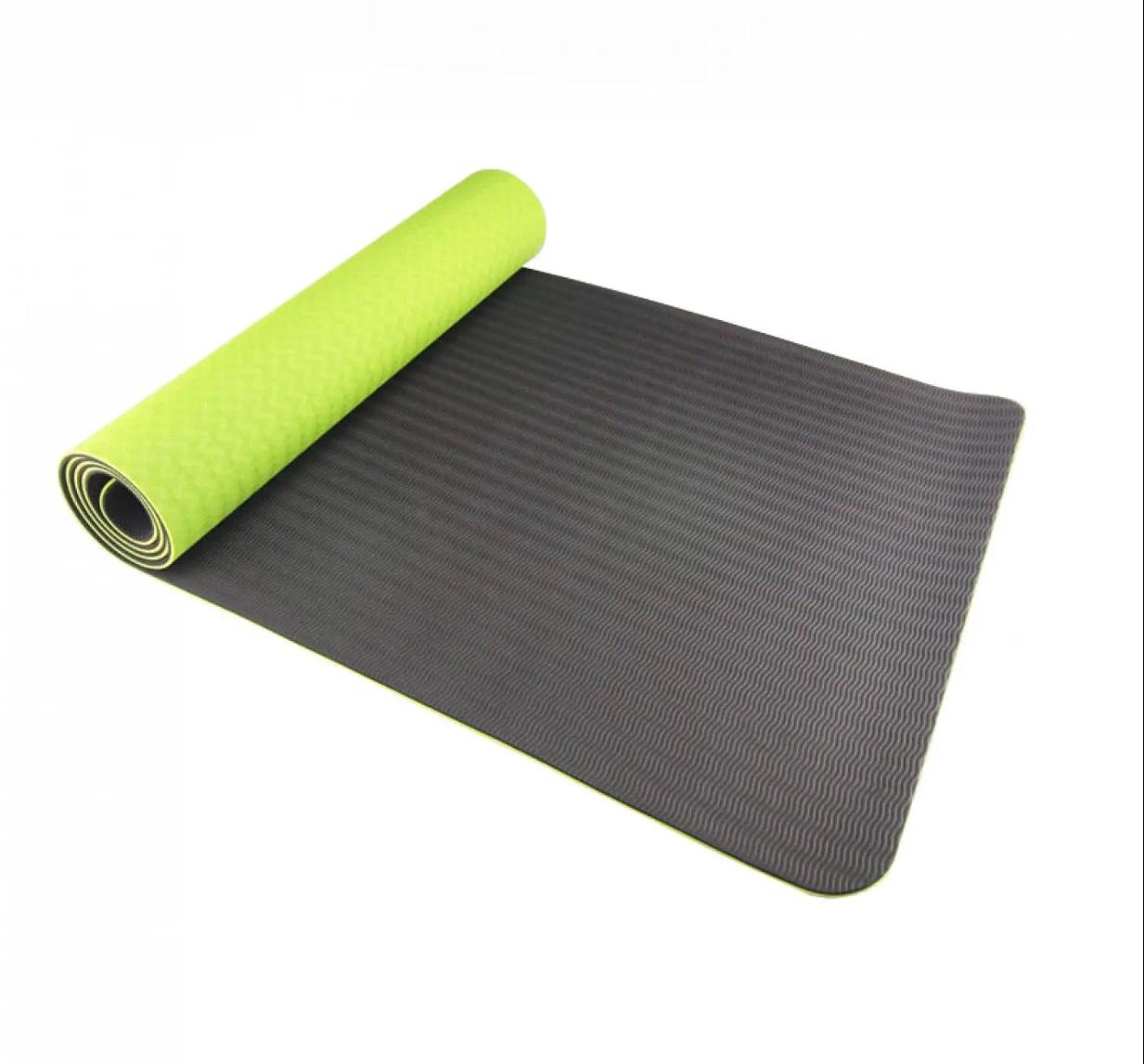 Килимок для йоги та фітнесу U-Powex Classic Pro Салатовий/Чорний (3ec5dd1a) - фото 2
