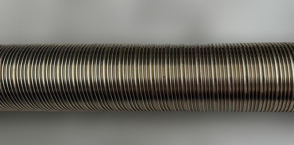 Труба гофрированная эластичная УКРАКПО из нержавеющей стали 3 м d 395 мм Труба гофрированная эластичная УКРАКПО из нержавеющей стали 3 м d 395 мм