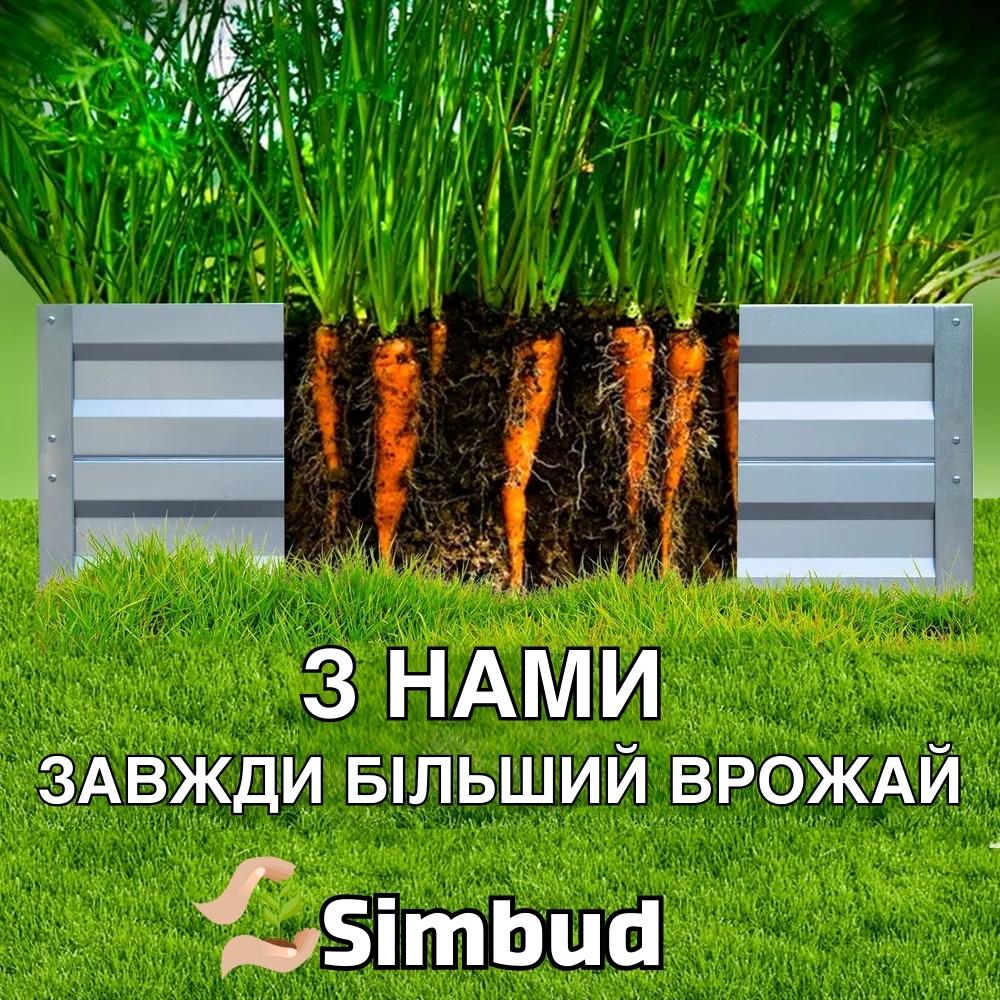 Грядка для дачи и огорода металлическая SIMBUD 1х2х0,15 м Зеленый (875436) - фото 4
